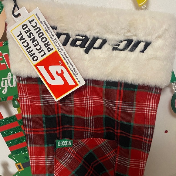 Snap-on Red Plaid Christmas Stocking - Picture 3 of 6